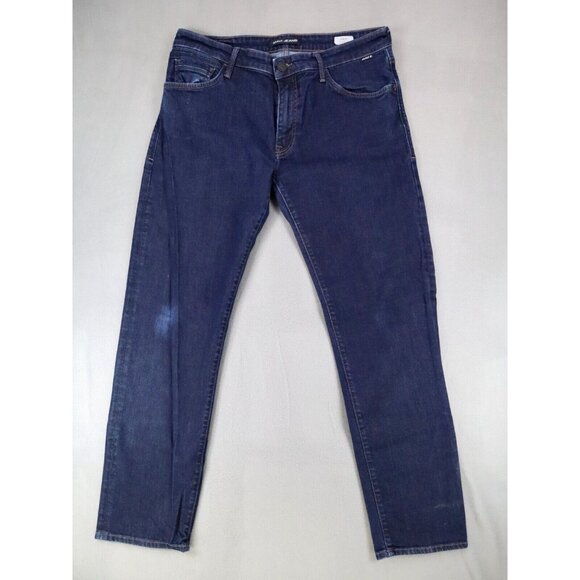 Mavi Zach Straight Leg Athletic Denim Jeans Mens Size 36x32 Blue Dark - Picture 1 of 9